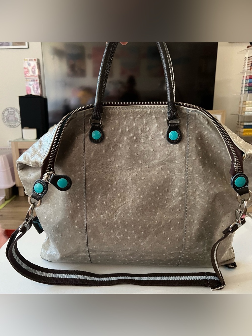 Gabs G3 L Convertible Shopping Bag in tumbled calfskin leather